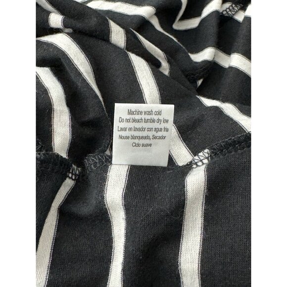POOF Maxi Skirt Horizontal Black White Stripe High Rise Jersey Lightweight S - Picture 8 of 8